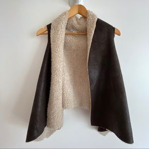 Shearling & Suede vest with buckle on back